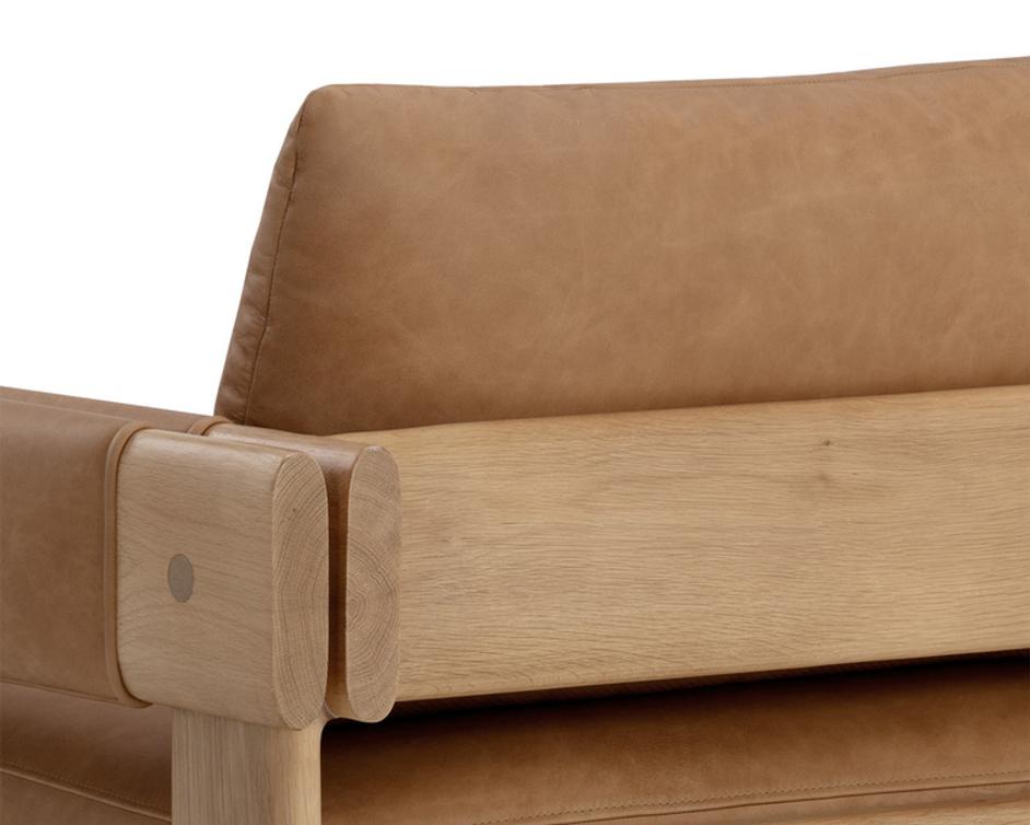 CARMICHAEL LOUNGE CHAIR - LUDLOW SESAME LEATHER by Sunpan