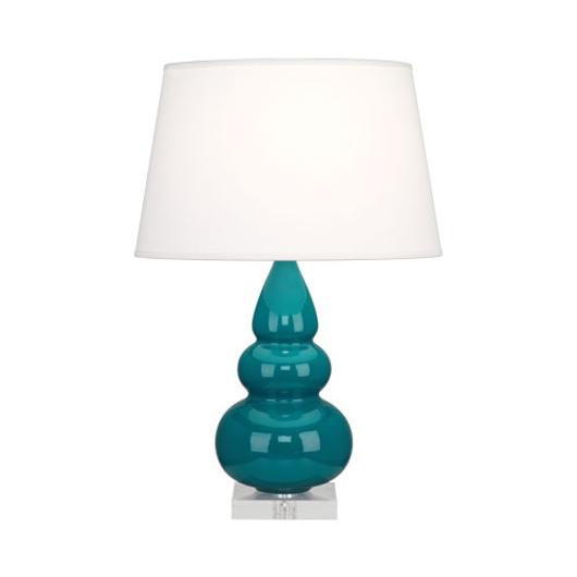 Peacock Small Triple Gourd Accent Lamp by Robert Abbey