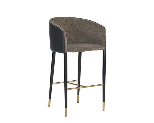 Asher Barstool - Sparrow Grey / Napa Black by Sunpan