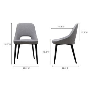 TIZZ DINING CHAIR LIGHT GREY by Moes Home