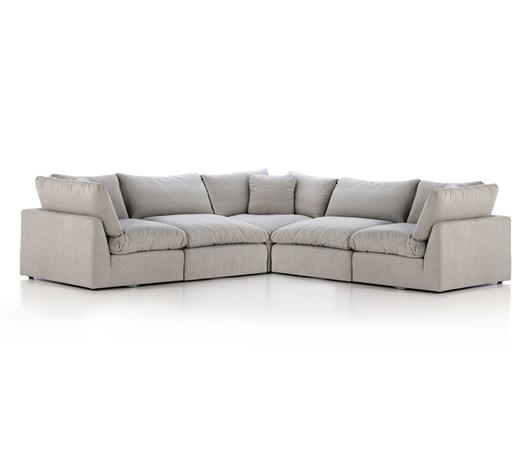 Stevie 5Pc Laf Sectional Sofa In Flannel by FOUR HANDS