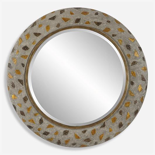 Copper Terrazzo Round Mirror by Uttermost