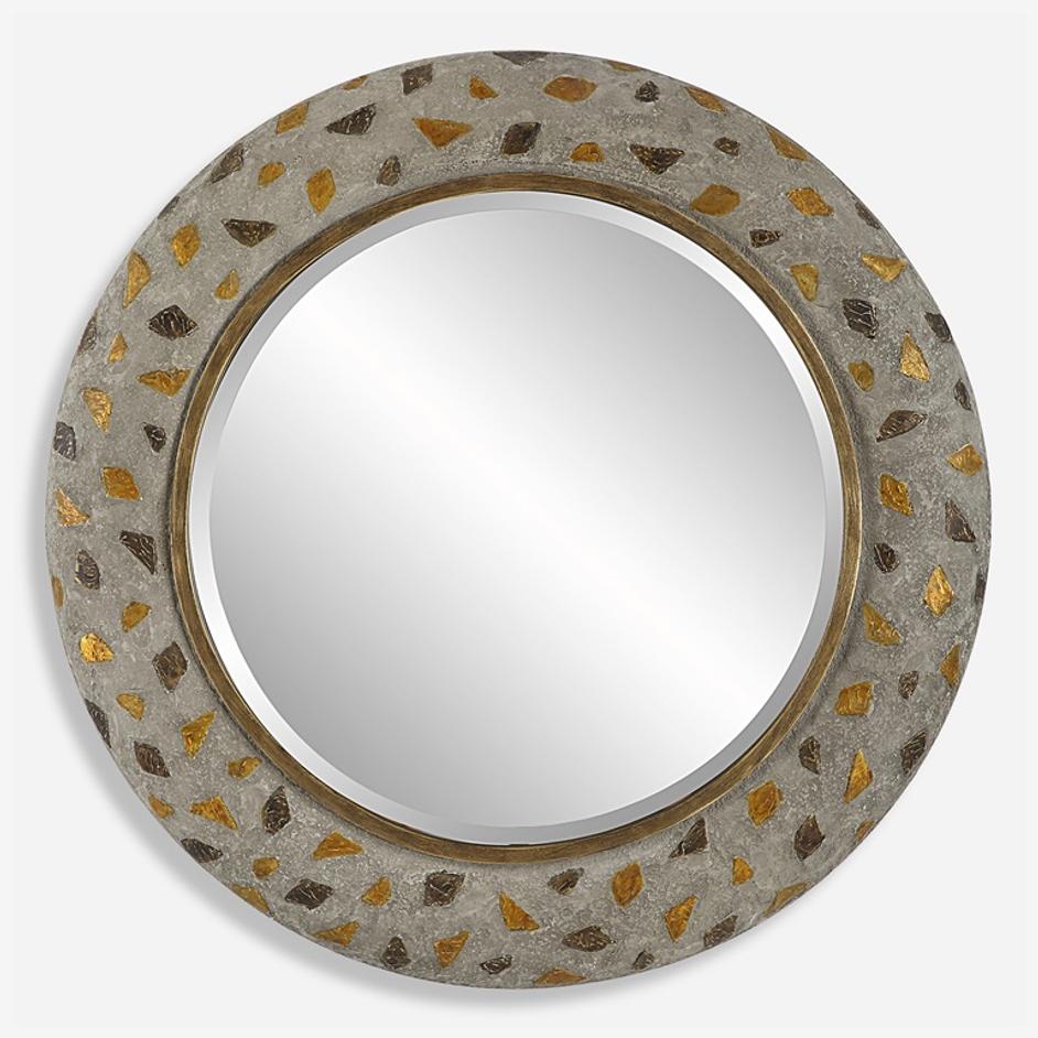 Copper Terrazzo Round Mirror by Uttermost