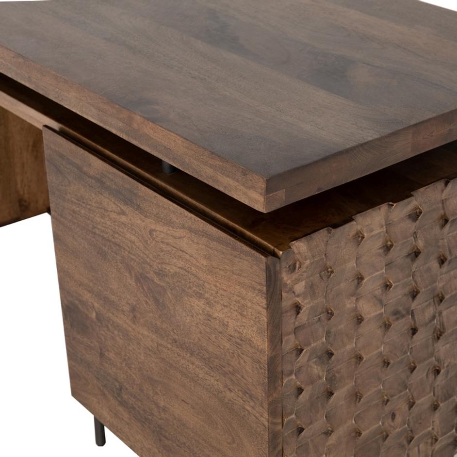 Raffael Desk In Antique Brown by FOUR HANDS