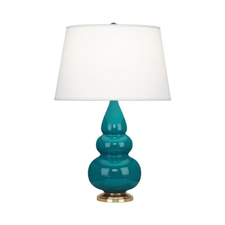 Peacock Small Triple Gourd Accent Lamp by Robert Abbey
