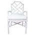 Kara Rattan Arm Chair In White by New Pacific Direct