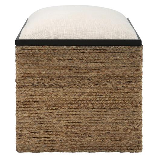 Island Square Straw Accent Stool by Uttermost