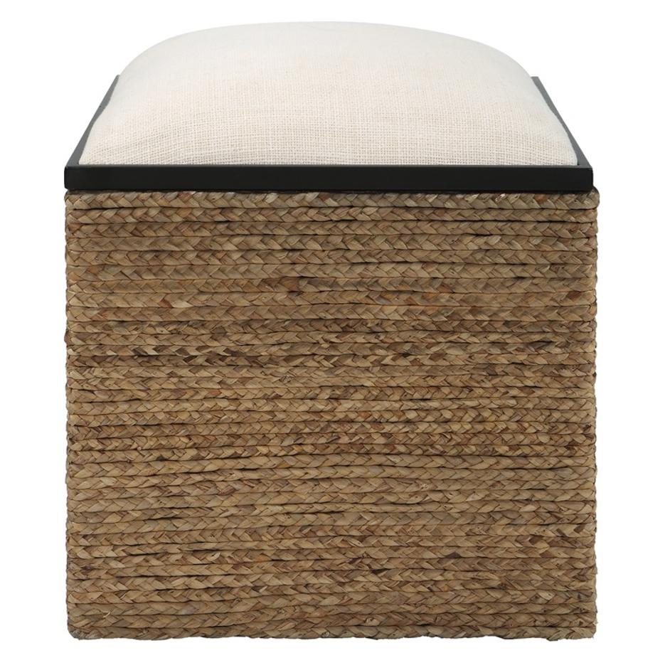 Island Square Straw Accent Stool by Uttermost