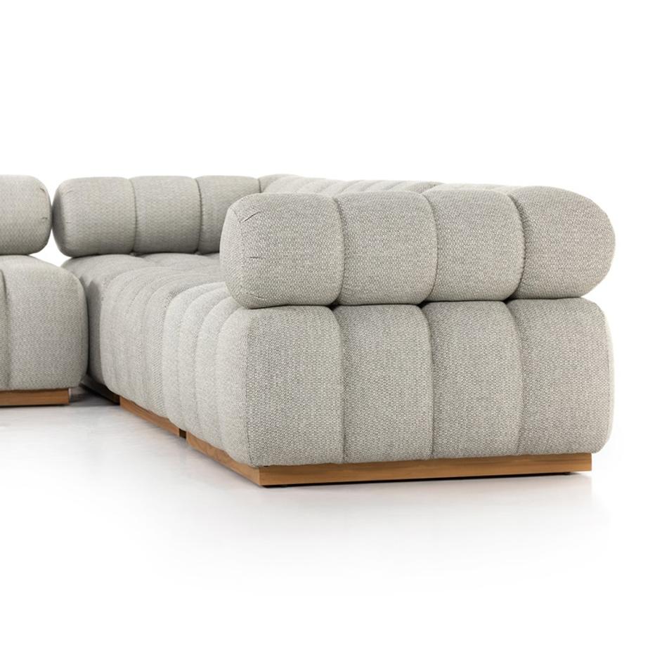 Roma Outdoor 5pc Sectional In Faye Ash by FOUR HANDS