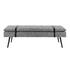 Zuney Fabric Bench In Princeton Gray by New Pacific Direct