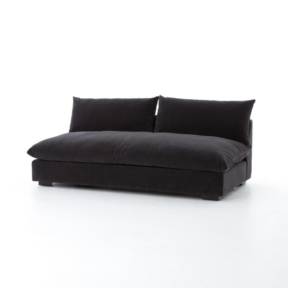 Grant Armless Sofa-Henry Charcoal by FOUR HANDS