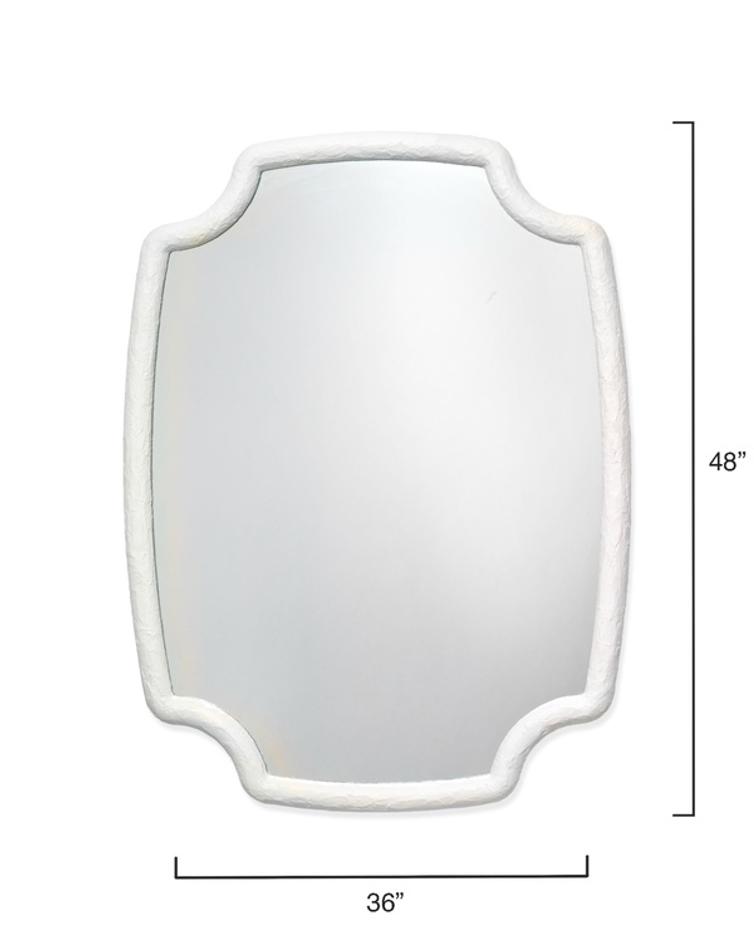 Selene Wall Mirror, White by Jamie Young