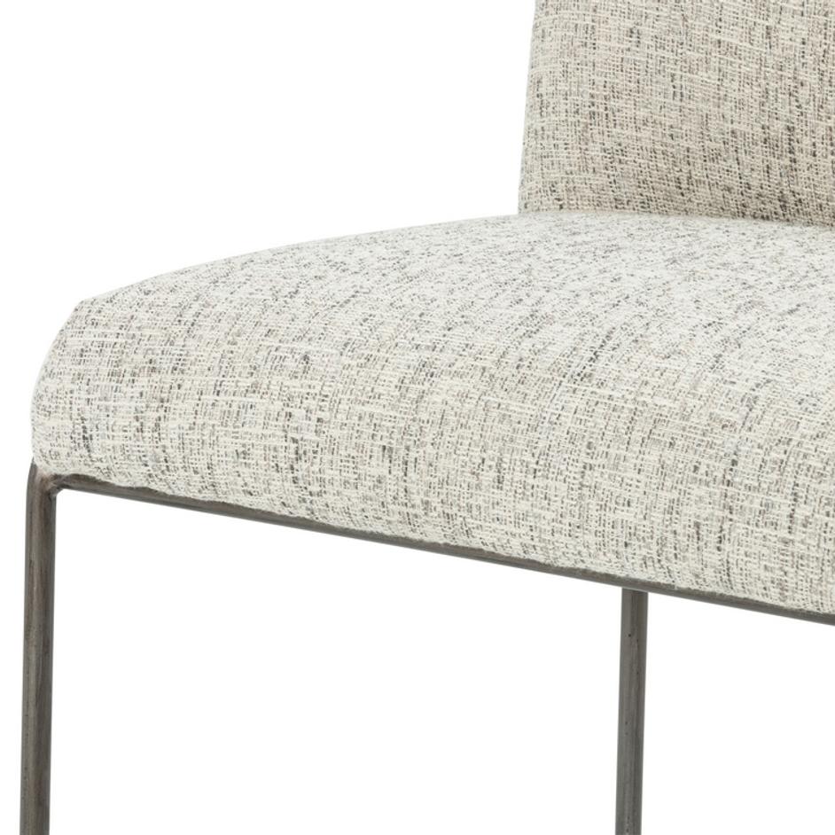 Astrud Bar Stool in Lyon Pewter by FOUR HANDS