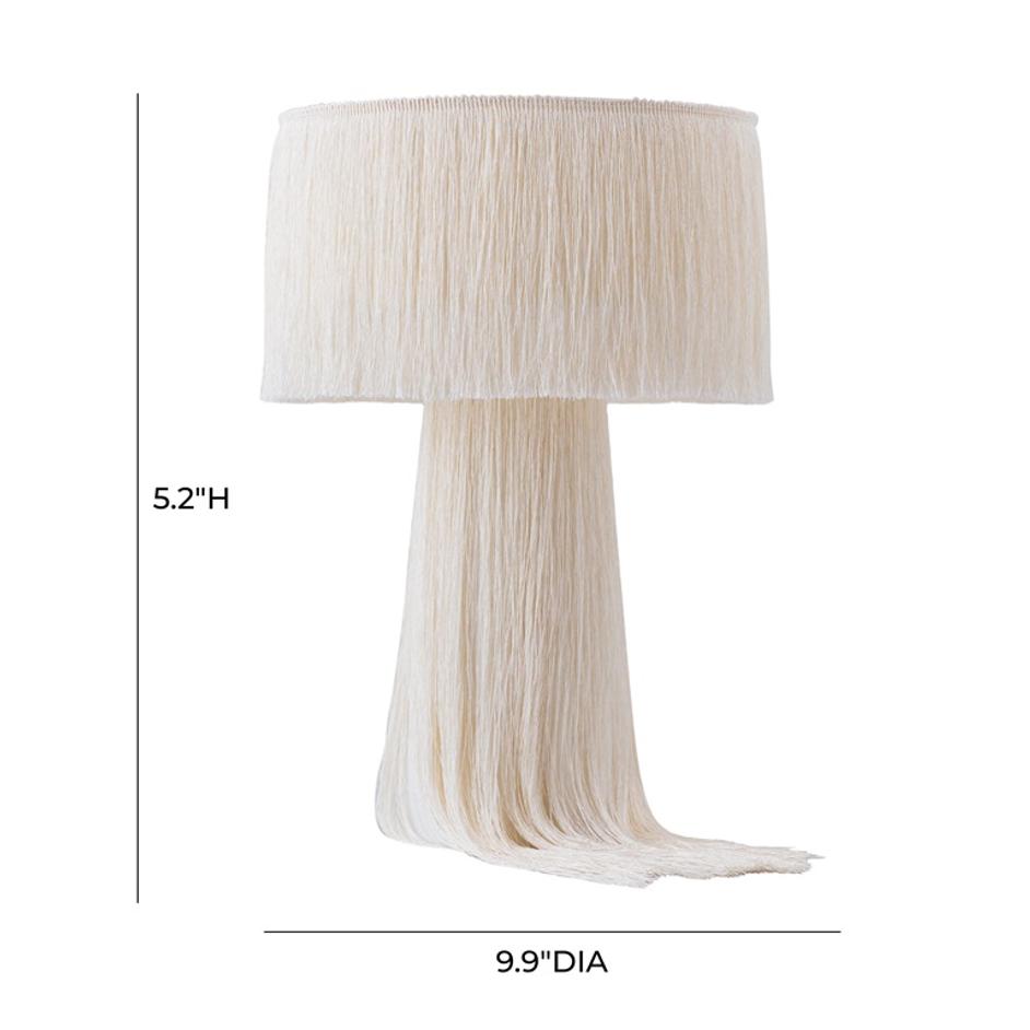 Atolla Cream Tassel Table Lamp by tov furniture