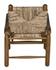 Burek Teak Chair with Rush Seagrass Seat in Clear Coat Finish by Noir Furniture