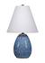 Raindrop Ceramic Table Lamp with Linen Shade, Blue by Jamie Young