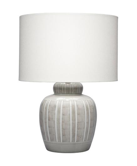 Arthur Ceramic Table Lamp with Linen Shade, Grey by Jamie Young