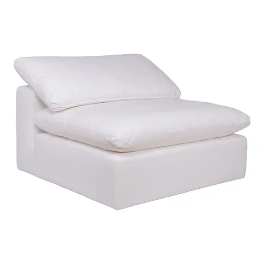 CLAY SLIPPER CHAIR LIVESMART FABRIC CREAM by Moes Home