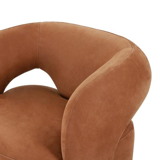 Mazie Swivel Chair - Nubuck Cognac by Four Hands