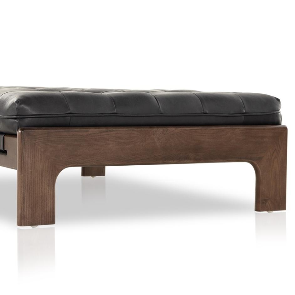 Halston Cocktail Ottoman In Heirloom Black by FOUR HANDS