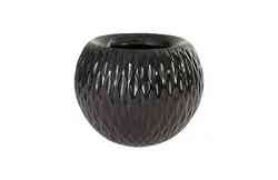 Ripple Planter, Gel Coat Black by PHILLIPS COLLECTION