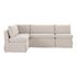 Fable Slipcover Dining Banquette L-Shape Beige 96In by Moes Home