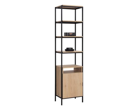 AMBROSE MODULAR BOOKCASE - SMALL - RUSTIC OAK - BLACK by Sunpan