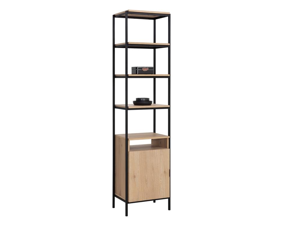 AMBROSE MODULAR BOOKCASE - SMALL - RUSTIC OAK - BLACK by Sunpan
