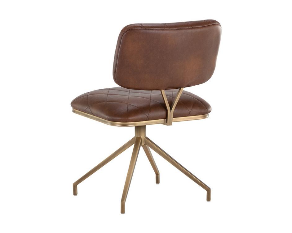 Virtu Swivel Chair - Bravo Cognac by Sunpan