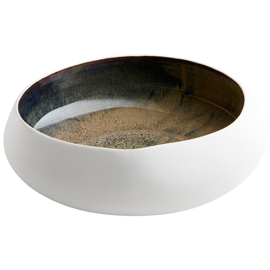 Medium Android Bowl in White and Oyster by Cyan Design