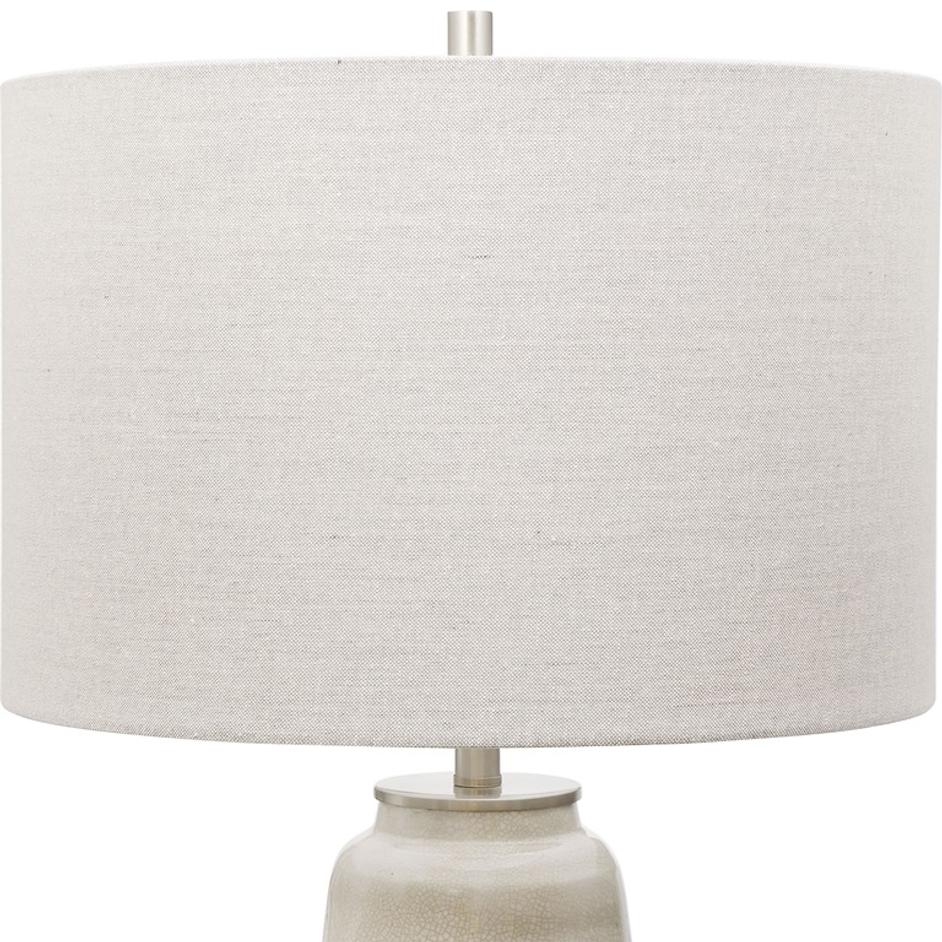 Comanche White Crackle Table Lamp by Uttermost