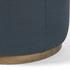Sinclair Round Ottoman In Fresno Cobalt by FOUR HANDS
