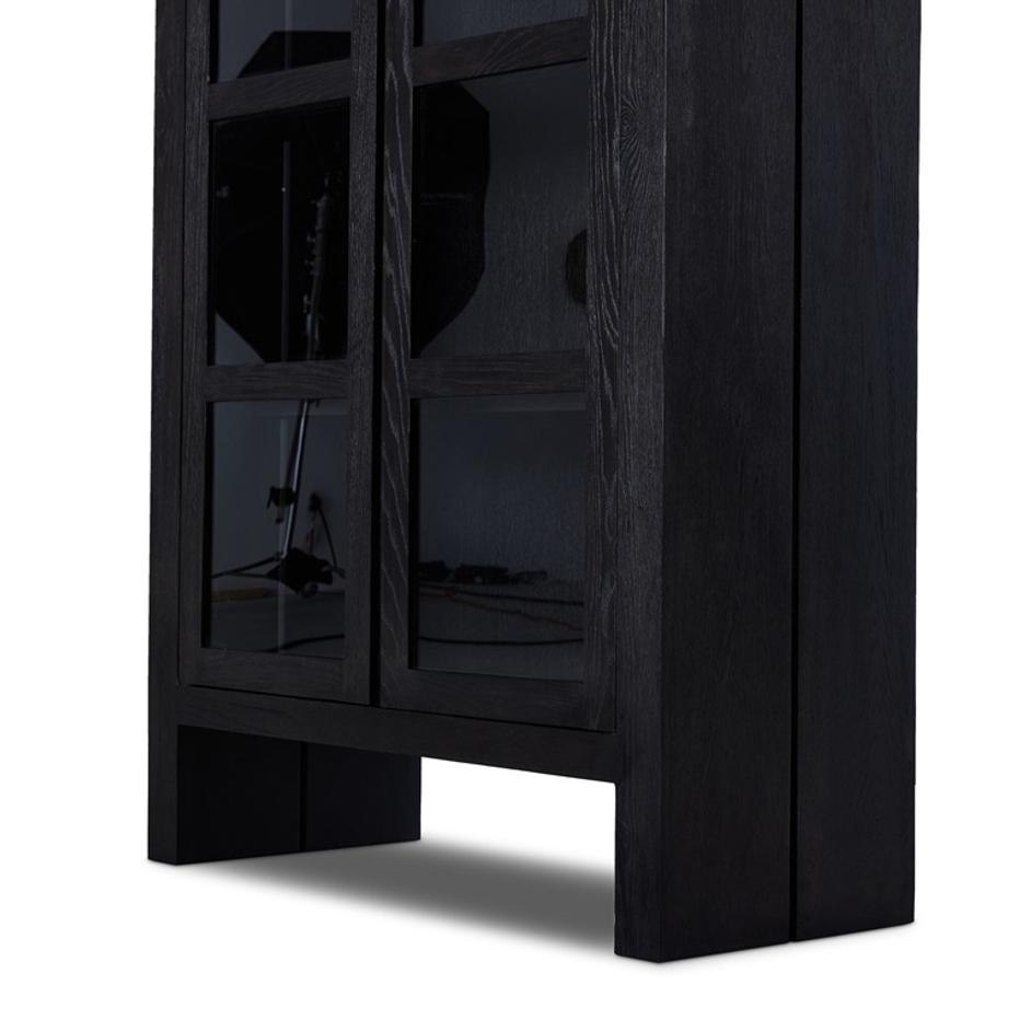 Warby Cabinet In Worn Black Veneer by Four Hands