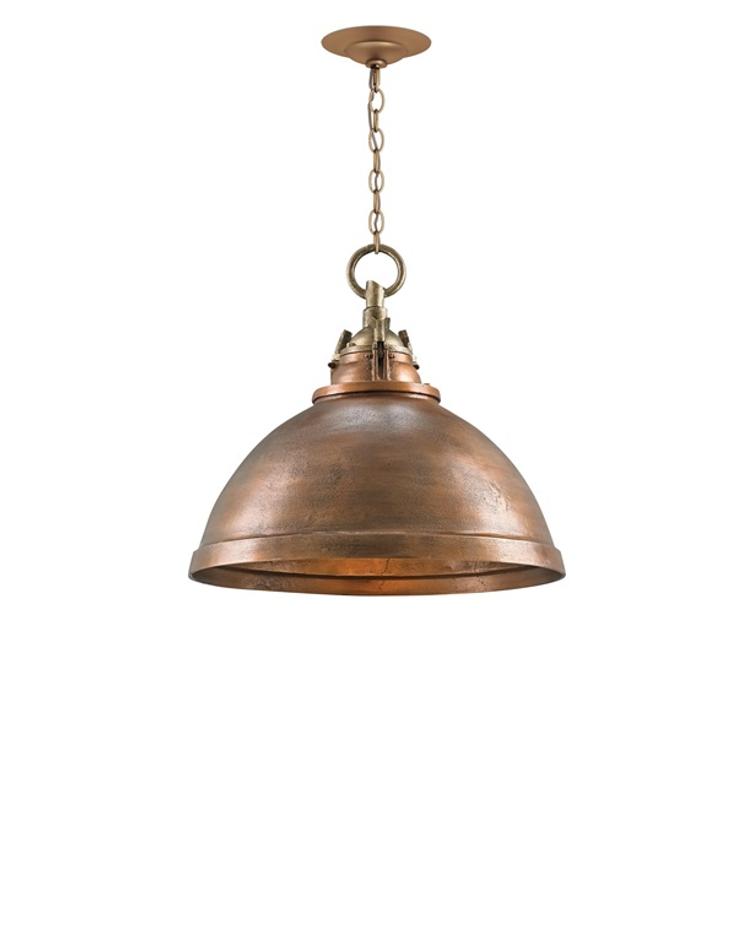 Admiral Pendant In Copper & Antique Brass by Currey & Company