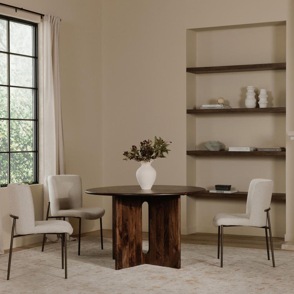 Early Dining Chair Beige-Set Of Two by Moes Home