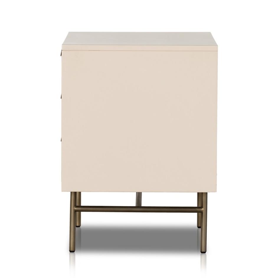 Luella Large Nightstand In Matte Alabaster by FOUR HANDS