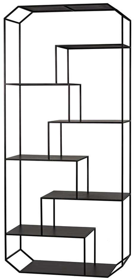 Marquise Bookcase, Black Steel by Noir Furniture