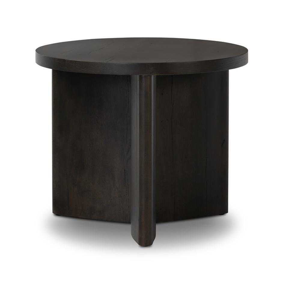 Toli End Table In Wood In Smoked Black by FOUR HANDS