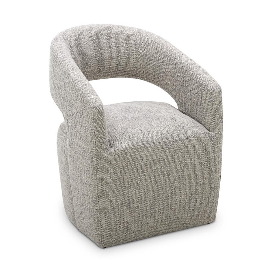 Barrow Rolling Dining Chair Grey Storm by Moes Home