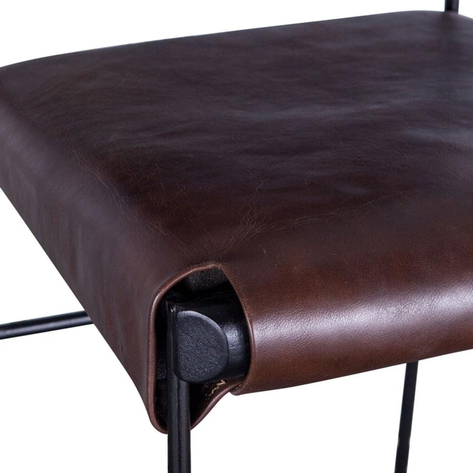 New York Bar Chair Chocolate Leather by Home Trends & Design