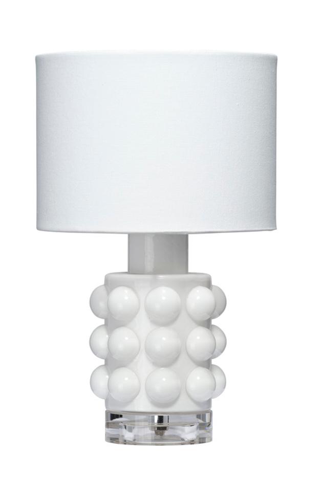 Seltzer Blown Glass Table Lamp, White by Jamie Young