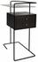 Massimo Side Table, Black Steel and Walnut by Noir Furniture