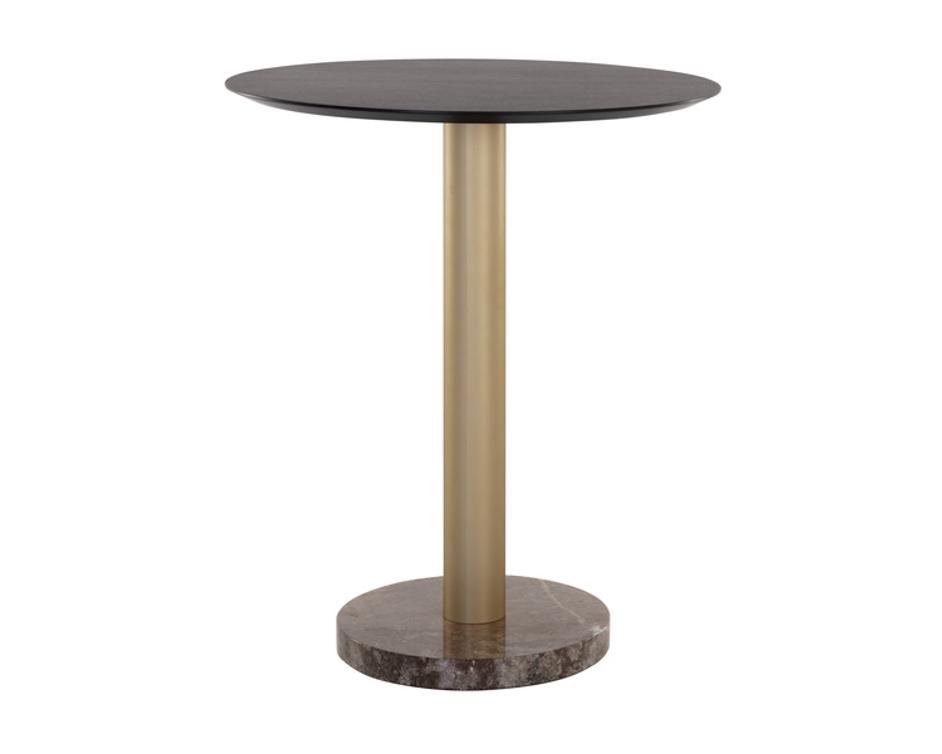 MONACO BAR TABLE - GOLD - GREY MARBLE / CHARCOAL GREY by Sunpan