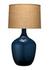 Plum Jar Glass Table Lamp with Burlap Shade, Blue by Jamie Young