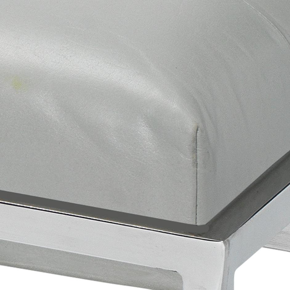 Shelby Leather Bench, Grey by Jamie Young