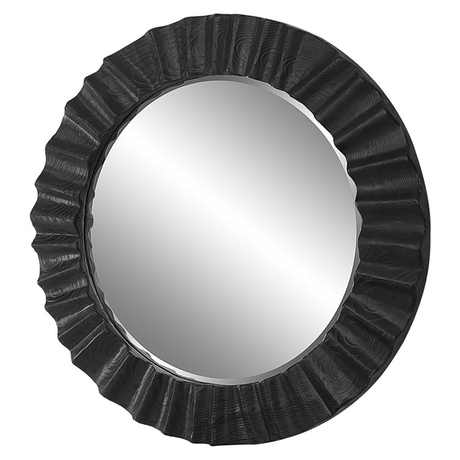 Caribou Dark Espresso Round Mirror by Uttermost