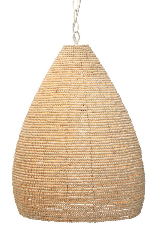 Gulf Wood Beaded 1-Light Pendant by Jamie Young