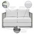 Harman Outdoor Patio Wicker Rattan Loveseat In Gray White by Modway Furniture