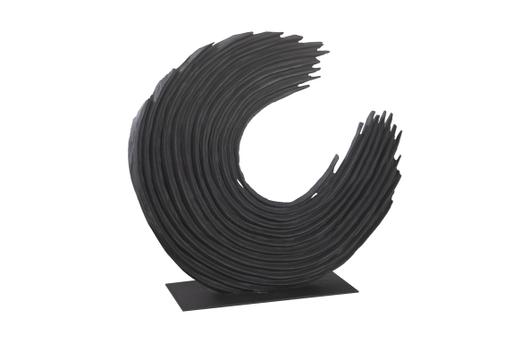 Swoop Tabletop Sculpture, Black Wood, Large by PHILLIPS COLLECTION