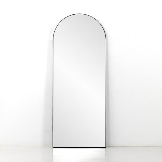 Georgina Floor Mirror In Iron Matte Black by FOUR HANDS